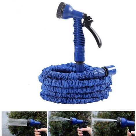 Tuyau arrosage bleu 7 fonctions extensible, longueur maxi 30 m (1/3)
