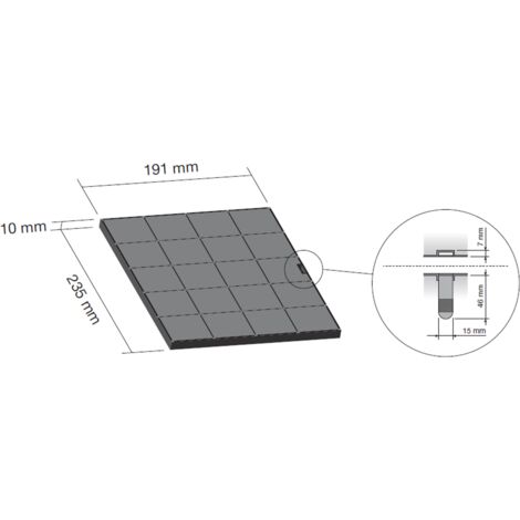 Electrolux – Filtre à charbon pour hotte 235x190x10 mm – Charbon actif haute qualité – Filtrage optimal des odeurs – Remplacement tous les 3 à 6 mois