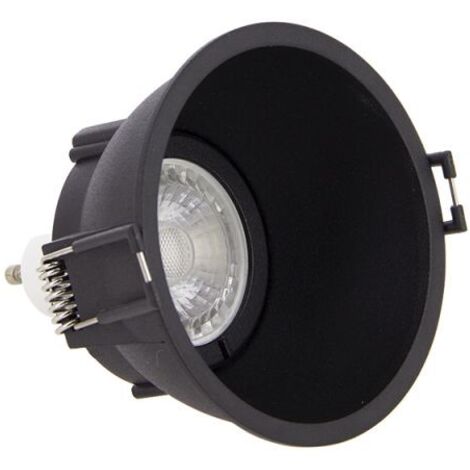 Xanlite – Spot encastrable rond noir 50W 2700K – Éclairage blanc chaud – Angle d’éclairage 36° – Installation rapide avec clips à ressorts