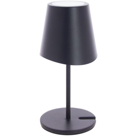 Lampe à poser LED IP44, 250 lumens, rechargeable USB-C, 38cm, CCT & Dimmable, Noir (1/5)