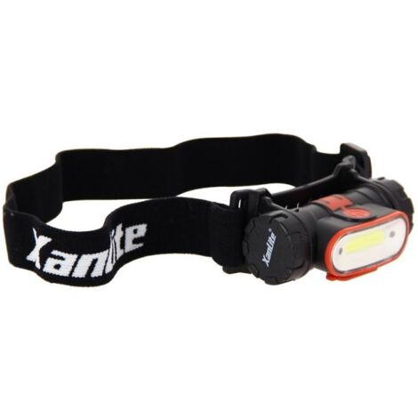 Xanlite – Lampe frontale rechargeable 350 LM – 3 positions d'éclairage – Autonomie 3H – LED pour terrains accidentés
