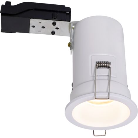 Lampesecoenergie – Spot encastrable GU10 étanche IP65 – Basse luminance 4000K – Diamètre 85mm – Ampoule LED 5W – Installation sans vis (1/4)