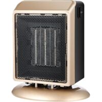 Chauffage céramique PTC 900 W, double réglage de la chaleur, chauffe-pieds sous le bureau avec protection anti-basculement, chauffage d'appoint à économie d'énergie pour la maison, le bureau, la salle