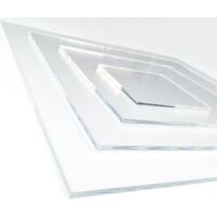 Plaque de Plastique Transparent 10 x 10 cm. Epaisseur 2mm. Plaque Verre Acrylique Transparent. Feuille Plastique Rigide.