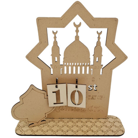 Calendrier Ramadan Acrylique 2026 : Compte à Rebours 30 Jours Avec Plaquettes Date – Déco Eid Mubarak DIY, Style Miroir Argent Ou Or Pour Fête Et Maison