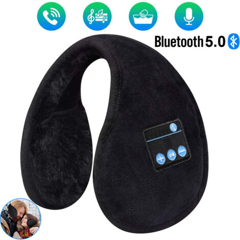 Cache-oreilles Bluetooth, casque audio sans fil avec microphone, idéal pour l'hiver et les activités de plein air. Cadeau parfait pour hommes, femmes et enfants. (1/5)