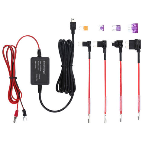 1 kit de câblage pour mini-caméra de tableau de bord USB 12 V 30 V à 5 ...