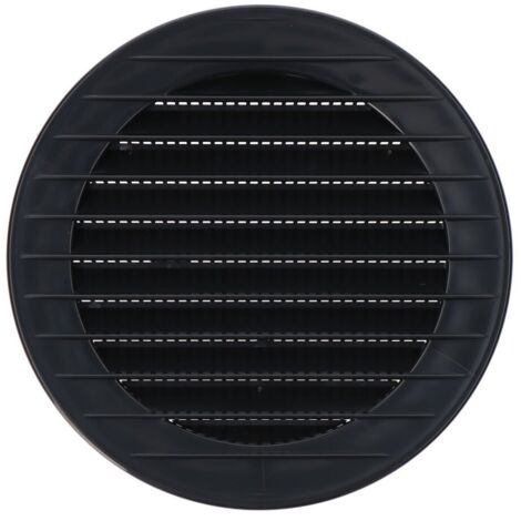 EDM – Grille aération VMC ronde encastrable avec moustiquaire – ABS gris anthracite Ø10cm Ø12,7cm – Installation facile pour espaces fermés (1/3)
