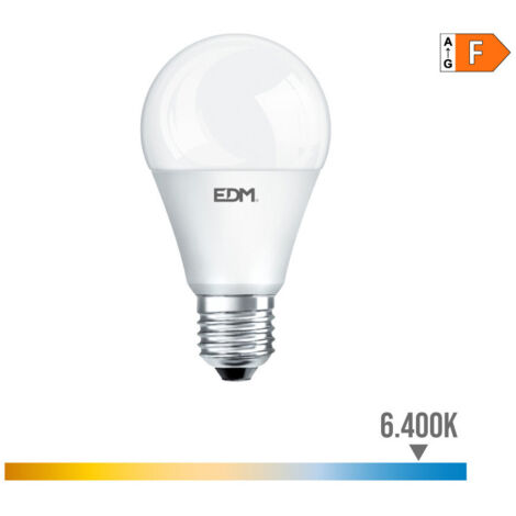 Ampoule Led Standard E27 15w 1521lm 6400k Lumière Froide ø6x11,5cm Edm (1/3)