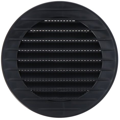 EDM – Grille aération VMC ronde encastrable avec moustiquaire – ABS gris anthracite – Ø9cm Ø12cm – Résistance 90°C (1/3)