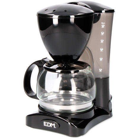 EDM – Cafetière filtre électrique 6 tasses 550W – Fonction anti-goutte – Filtre nylon amovible – Réservoir translucide avec repères