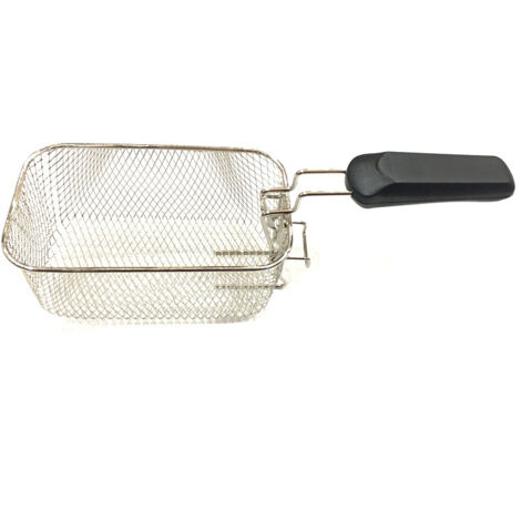EDM – Panier de rechange pour friteuse électrique – Acier inoxydable – Dimensions 18 x 10,5 x 8 cm – Friture uniforme et croustillante