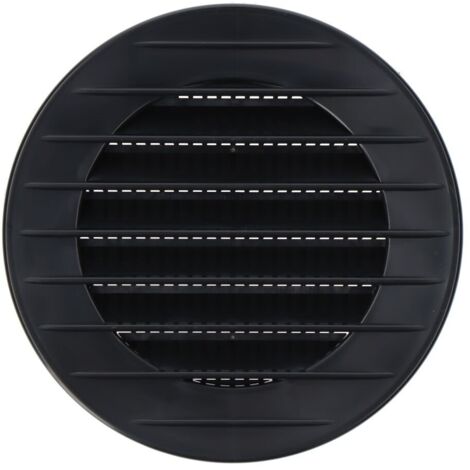 EDM – Grille de ventilation ronde encastrable avec moustiquaire – ABS gris anthracite Ø98mm – Installation facile – Pour circulation d'air efficace (1/3)