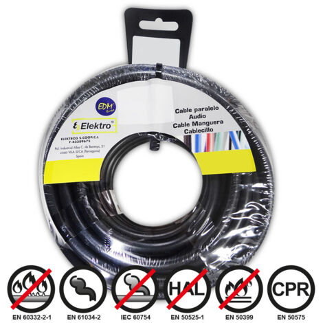 Bobine de câble flexible 4mm. noir 20mts sans halogène (1/2)
