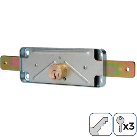 EDM – Serrure de volet 154mm sécurité renforcée – 3 clés incluses – Installation simple sur volets battants en bois, PVC ou aluminium (1/5)