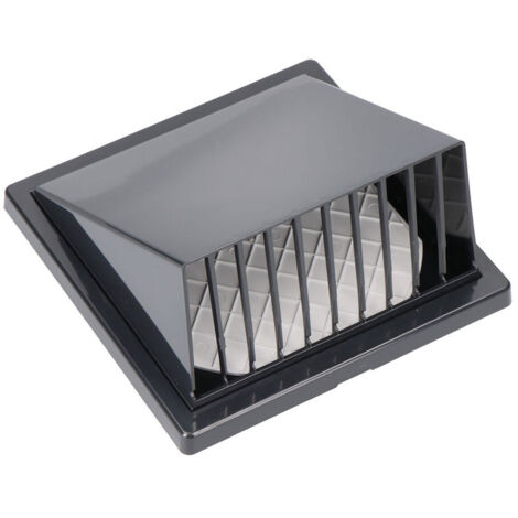 EDM – Grille aération VMC en ABS gris anthracite Ø100mm – Dimensions 17x17cm – Protection contre intempéries et nuisibles – Installation rapide