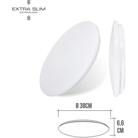 Applique murale LED en saillie 24w 4000k ø38x6,6cm EDM (1/7)