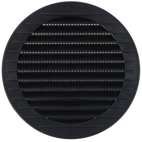 Grille de ventilation ronde encastrable avec moustiquaire fabriquée en ABS de couleur gris anthracite Ø12,5cm Ø15cm EDM (1/3)