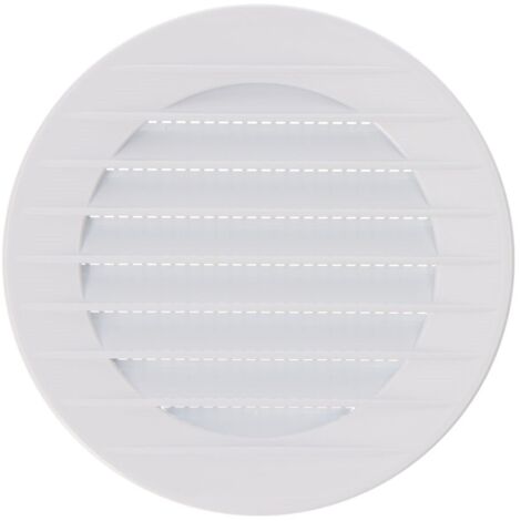 Grille de ventilation ronde encastrable avec moustiquaire fabriquée en ABS de couleur blanche Ø8cm Ø10,7cm (1/3)