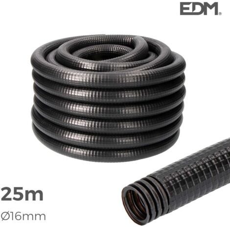 EDM – Gaine électrique préfilée 16mm – Longueur 25m – Usage extérieur – Résistante aux intempéries – Pour installations électriques professionnelles