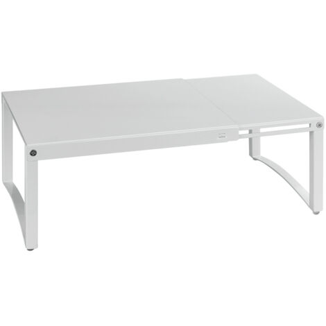 Wenko – Étagère télescopique extensible 30-54 cm – Pieds antiglisse – Charge jusqu'à 10 kg – Fer – Dimensions L30-54xH15 cm – Blanc