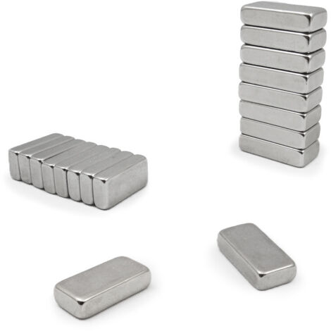 EDM – Aimant permanent néodyme 20x10x5mm – Qualité N35 – Force d'adhérence 45N – Revêtement nickel anti-corrosion – Pour applications industrielles