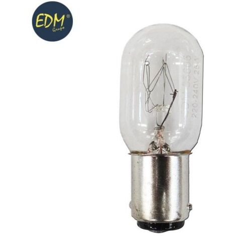 EDM – Ampoule à incandescence 25W BA 15D – Éclairage clair pour machine à coudre – Tension 220-240V – Longue durée de vie
