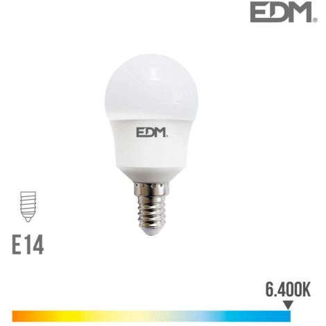 Ampoule LED Sphérique E14 8,5W 1000lm 6400K Lumière Froide Ø4,5x8,8cm (1/3)