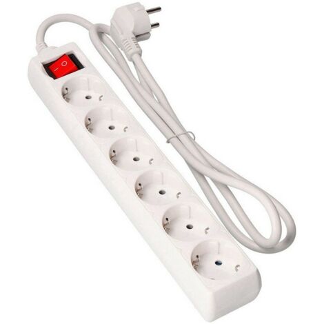 Multi-Prise 6 Bases Schuko + Interrupteur 5m 3x1,5mm Edm (1/2)