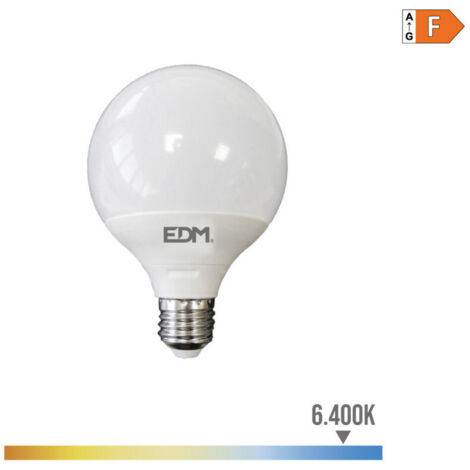 Ampoule Led Globe E27 15w 6400k éclairage Led Froid Puissant, Format Globe Décoratif - Edm (1/3)