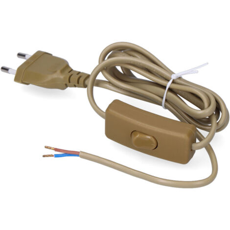Raccordement avec interrupteur de passage, 3A, 15m, tuyau plat, or EDM 23502 (1/2)