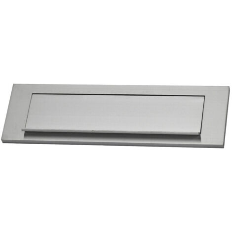 EDM – Plaque de boîte aux lettres en aluminium 25,4 x 7,5 cm – Résistante aux intempéries – Installation rapide avec vis à 24 cm d'écart
