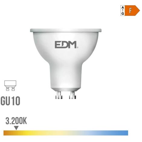 Ampoule Led Dichroïque Gu10 10 W 932 Lm 3200 K Lumière Chaude 120° ø5 X 6,4 Cm (1/3)