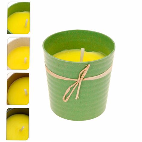 Bougie anti-moustique à la citronnelle dans un récipient en métal 165g Ø9,5x9,6cm