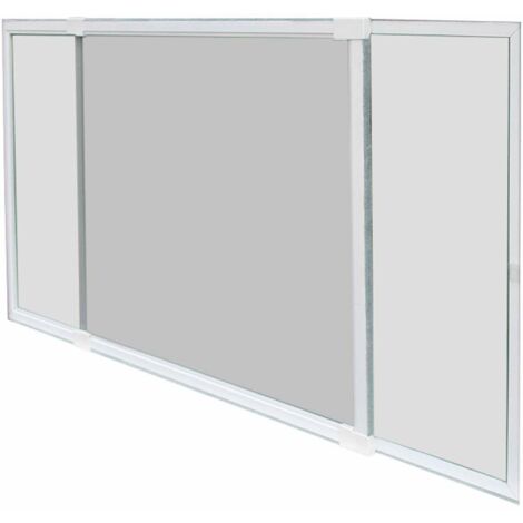 EDM – Moustiquaire de fenêtre extensible 50x75-142cm – Maille en fibre de verre – Installation rapide sans perçage – Protection contre les insectes (1/5)