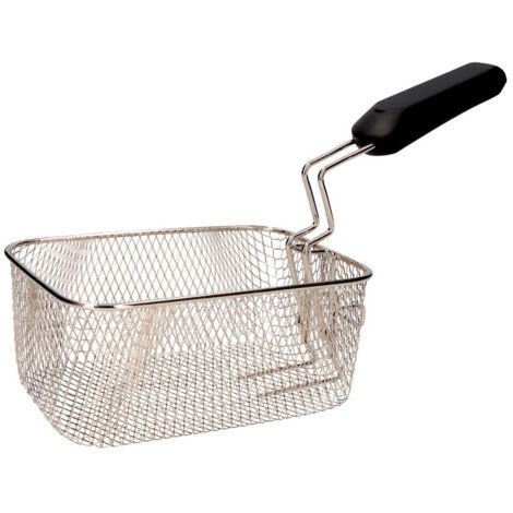 EDM – Panier pour friteuse électrique 661 en acier inoxydable 18/10 – Dimensions 19 x 14 x 8 cm – Résistant à la corrosion