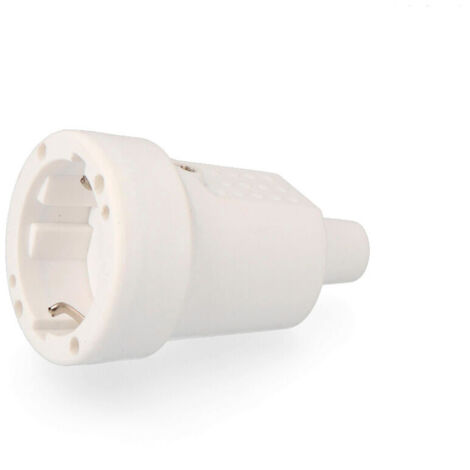 Base aérienne pvc 10/16a 250v t/tl ip 44 4.8mm. en bouteille blanche (1/3)
