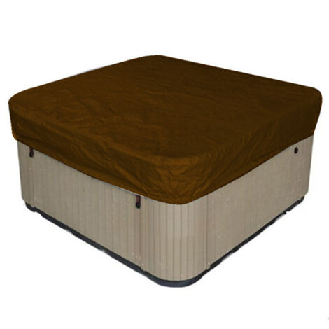 Housse de bain à remous carrée 207×207×30 cm – Tissu polyester 190T étanche – Anti-UV et anti-poussière – Sac de rangement inclus (1/5)