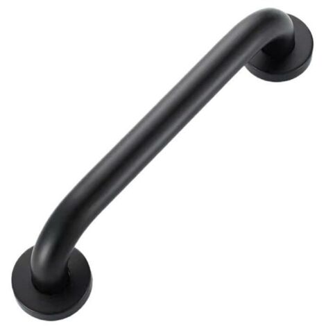 Barre d'Appui Douche - Noir - 400mm - Poignée de Douche de Sécurité - Barre d'Appui WC Handicapé - Barre de Soutien pour Toilette - Barre de Maintien Douche et WC (1/5)