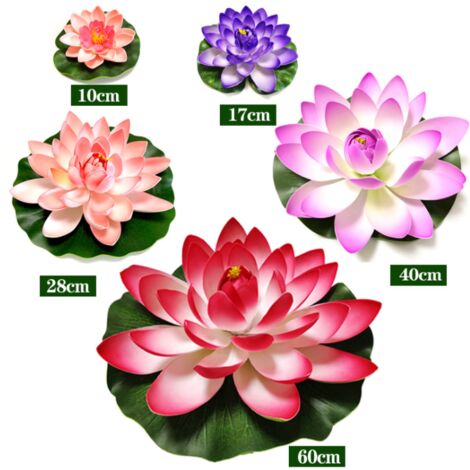 5pcs Artificielle Nénuphar Flottant Lotus Fleur Étang Maison Mariage Décor 10cm Plante artificielle