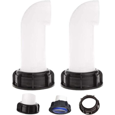 Connecteur de Cuve 1000L de Jardin 2 '' prolonger Le drainage Valve Accessories, Robinet de Tuyau, Dedicated drainage tubeSuitable for IBC réservoir d'eau de Jardin (2 pcs)