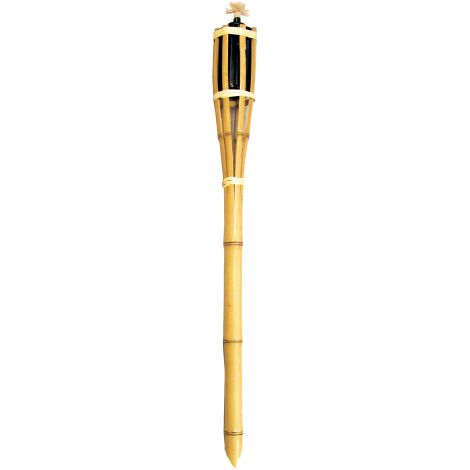 Torche bambou 90 cm h cuve en tole 0,200 l pour jardin exte'rieur