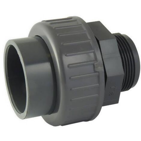 Raccord Union 3 pièces Femelle / Male en PVC Ø A: 63mm Ø B: 2'' (1/3)