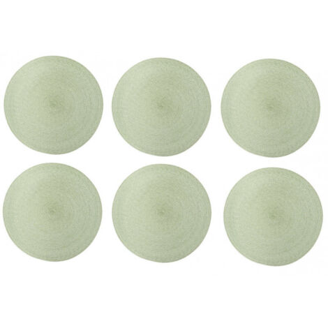 Lot de 6 sets de table ronds - D 38 cm - Vert - Livraison gratuite (1/3)