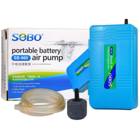 Oxygénateur D'air Pour Aquarium Alimenté Par Batterie Pompe à Air Portable Dn-960 (1/3)