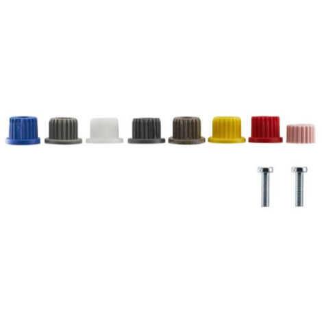 Noyon & Thiebault – Kit de fixation croisillon pour tête de robinet – 8 inserts en plastique résistant – Vis en acier zingué – Dimensions variées pour compatibilité (1/2)