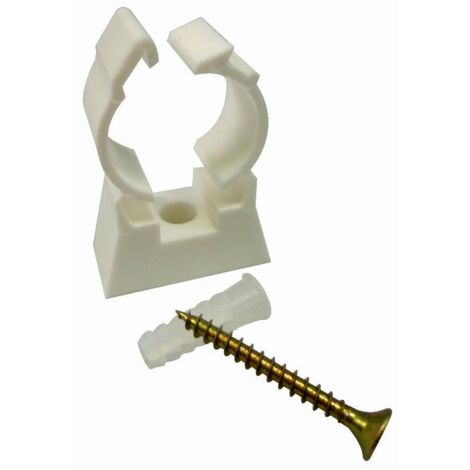 Noyon & Thiebault – Collier de serrage en plastique pour tube multicouche – Ø 16 mm – Vis et chevilles fournies – Sachet de 10 pièces