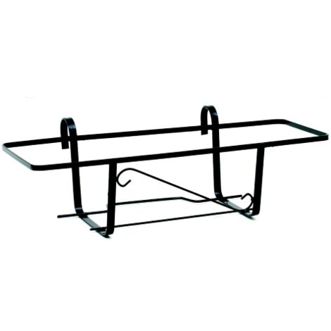 JardiniA re de balcon en fer forgA mod Napoli 40 cm vases extA rieurs noirs