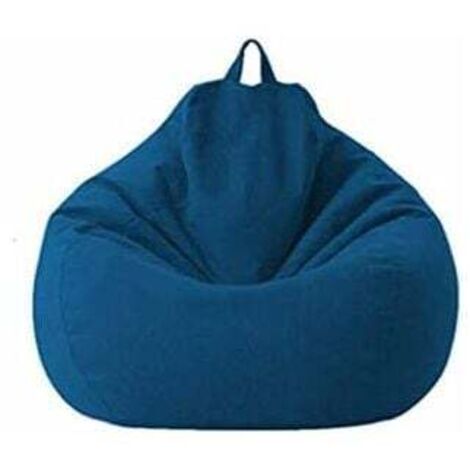 Sac de canapé pouf en lin de coton – Housse inclinable 70 x 80 cm – Confort ergonomique pour salon et chambre – Sac de rangement inclus