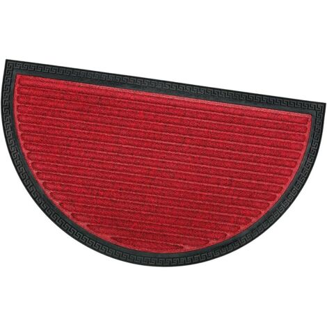 Paillasson d'Entrée Tapis en gomme Antidérapant Robuste Absorbant Demilune - Bordeaux (1/5)